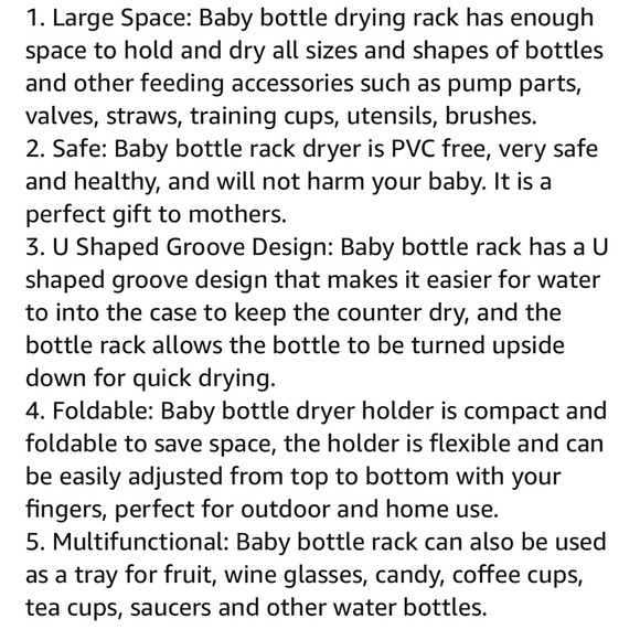 Baby Feet Bottle Drying Rack with drain tray - Picture 9 of 10